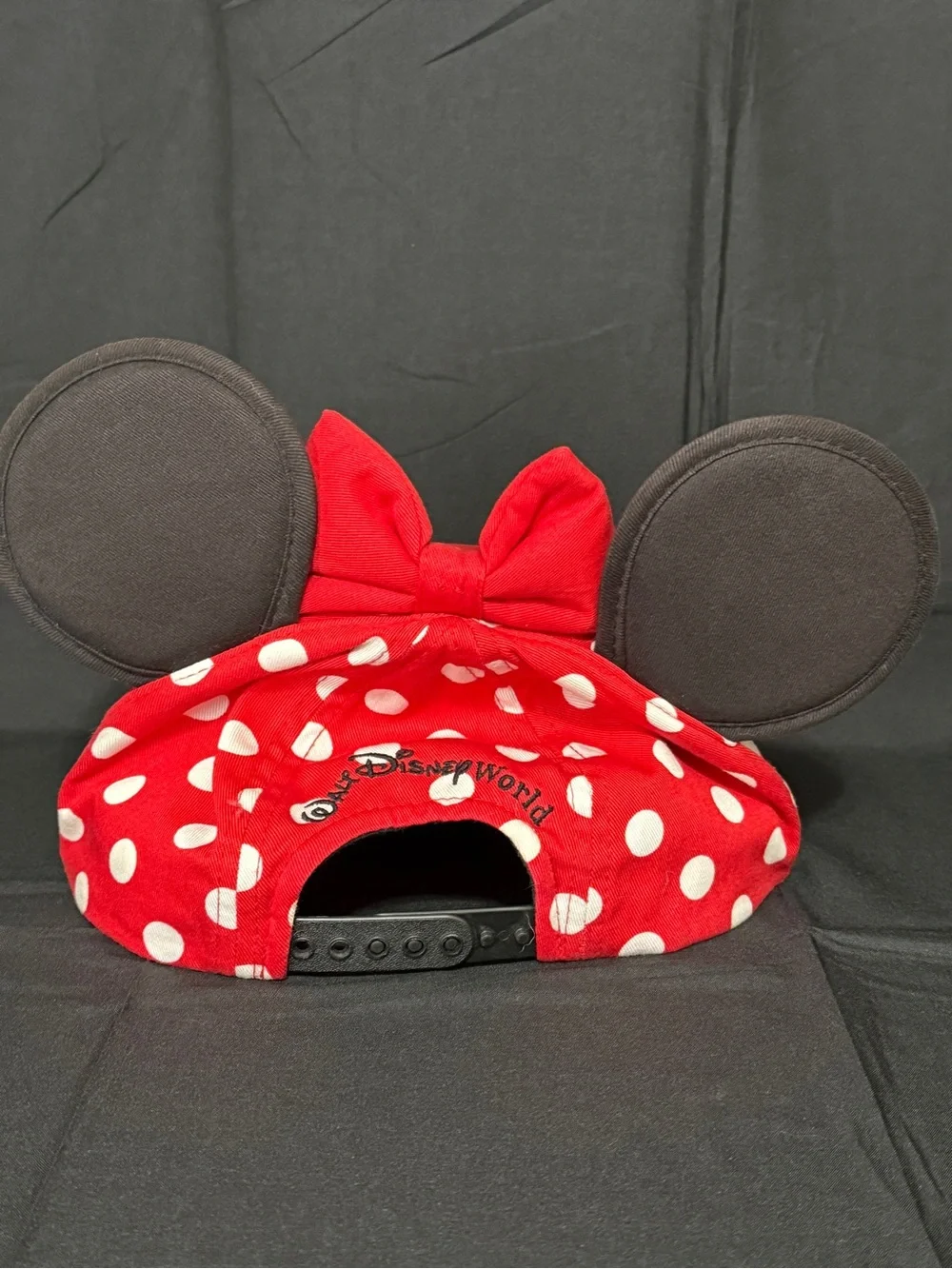 Disney Red Polka Dot Minnie Mouse Ear Cap with Bow